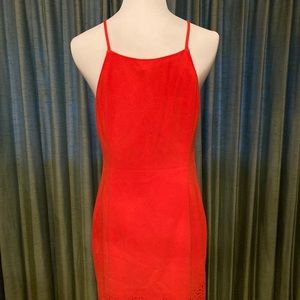 Bright summer dress with flower cut outs